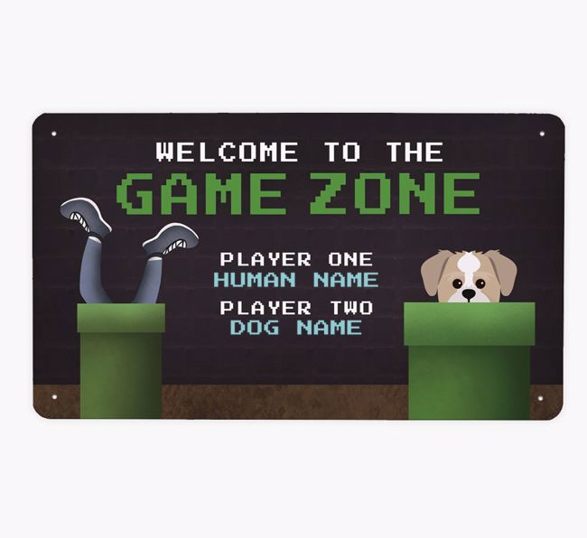 Game Zone: Personalised {breedFullName} Metal Sign